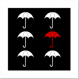 six umbrella Posters and Art